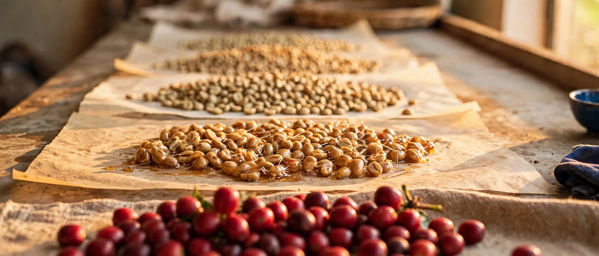مقایسه مسیر نچرال هانی و شسته پس از تخمیر بیهوازی